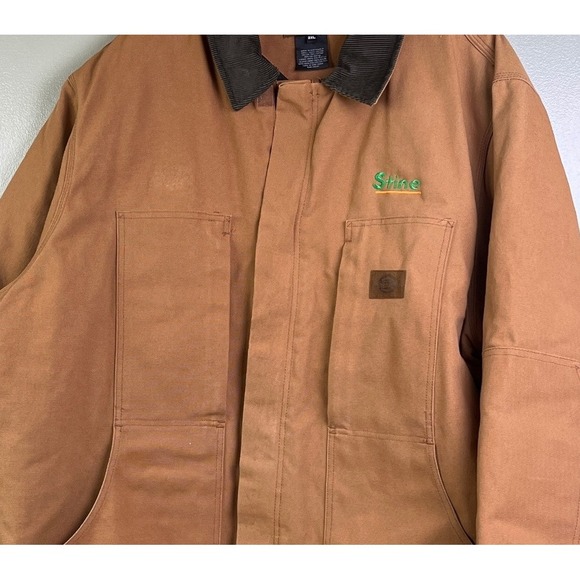 Dickies Heavy Canvas Insulated Full Zip Reinforced Elbows work Coat 2XL Read - Picture 3 of 10